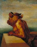 george frederic watts,o.m.,r.a. The Minotaur oil painting artist